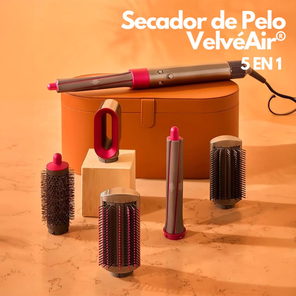 🌟 VelveAir 5 en 1 – ¡El Secador de Pelo Revolucionario Más Vendido de Colombia!